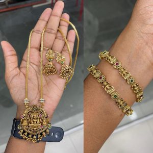 26” DOLLAR CHAIN WITH MOGAPU BANGLE COMBO MF5282 (BANGLE SIZE MENTION IN CUSTOMER NOTE)