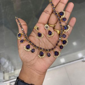 PREMIUM GOLD REPLICA SUPERB NECKSET MF5286 (INV) – LAVENDER