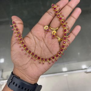 CUTE PREMIUM NECKSET IN FANCY COLUR MF5251 – RUBY