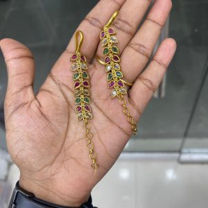 MATTAL COLLECTION MF5293 – LEAF PATTERN RUBY GREEN WHITE
