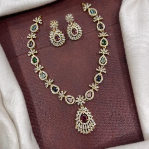 WHOLESALE RATE FOR GOLD DIAMOND REPLICA MFE006 (INV)- NAVRATHNA PENDNAT