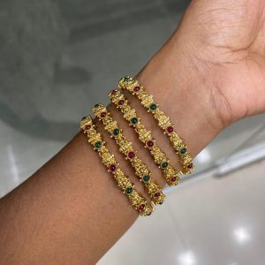 BANGLE COLLECTION MF5295 – LAKSHMI RUBY GREEN CIRCLE