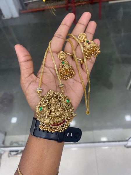 DOLLAR CHAIN COLLECTION ( IF U NEED MATCHING  BANGLE BOOK SEPERATLY ) MF5282 - 3 D PENDANT