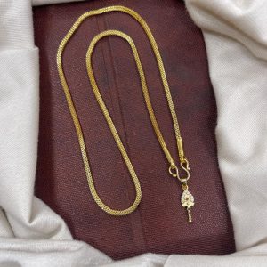 CUTE PENDANT WITH GOLD BOX PATTERN 18” CHAIN MF5289 – VEL